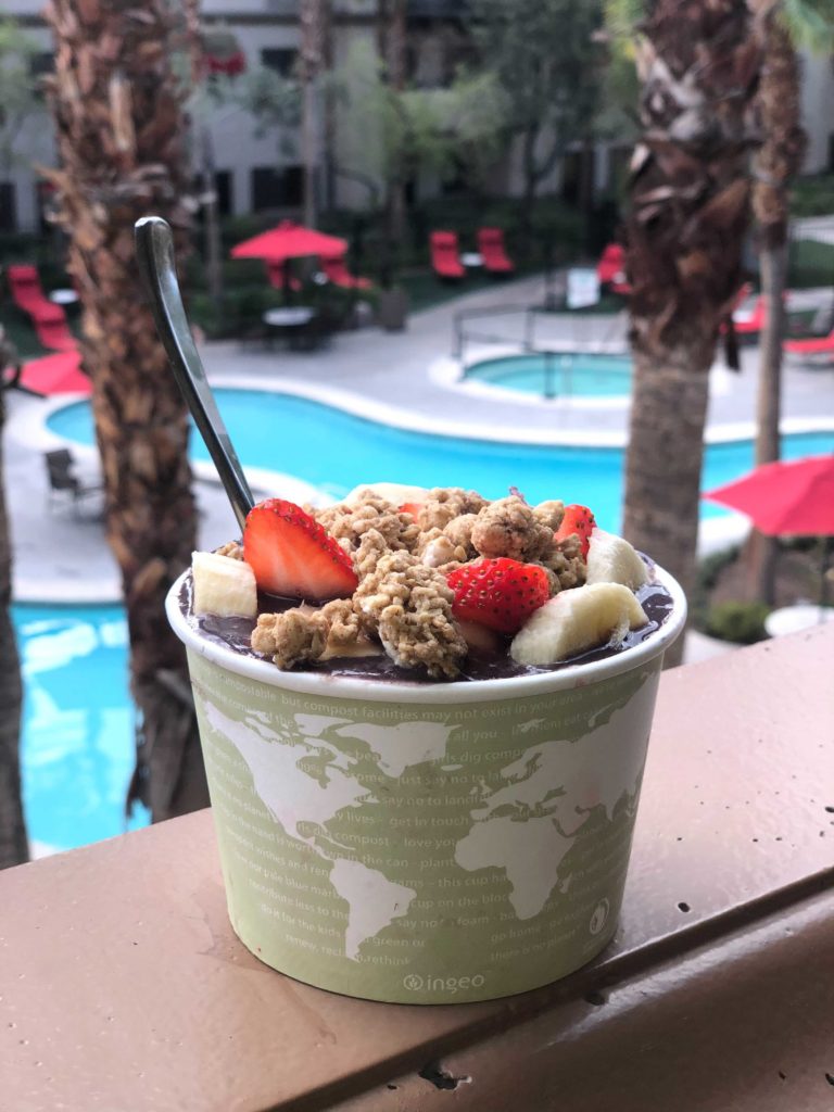 The Acai Smoothie Bowl from Caffè Bottega just off The Strip 